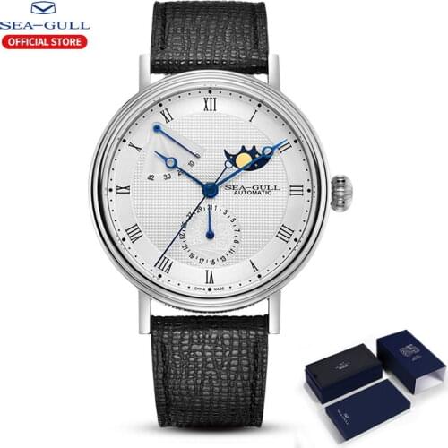 2021 Seagull Mens Watch Moon Phase Watches Men Waterproof Casual Automatic Mechanical Male Watch 2021 For 819.11.6092
