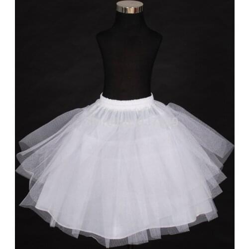 2021 Top Quality Petticoat for girl Three Layer Net White A-Line Flower Girl Dress Petticoat / Child Crinolines/Underskirt