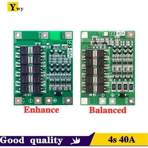 4S 40A Li-ion Lithium Battery 18650 Charger PCB BMS Protection Board with Balance For Drill Motor 14.8V 16.8V Lipo Cell Module
