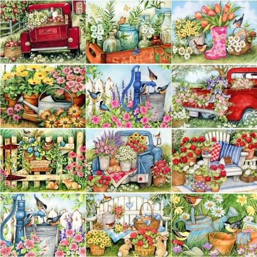 5D DIY Diamond Painting Flower Bird Diamond Embroidery Animal Cross Stitch Crafts Full Square Round Drill Home Decor Manual Gift