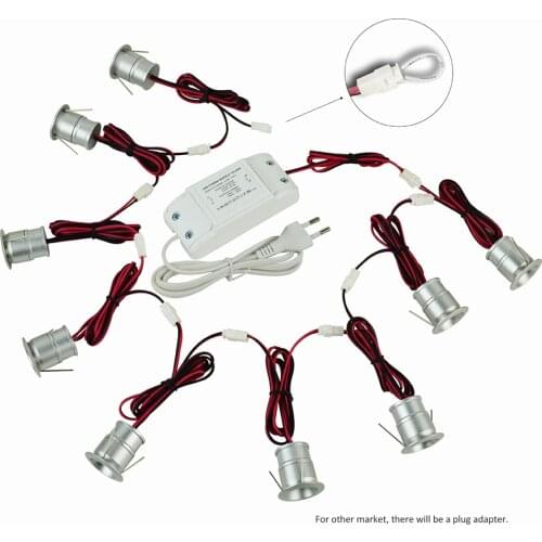 9pcsX1W LED Mini Spotlight, mini decorative downlight for KTV, Stairs, Closet, hallway,DIY Lighting, 95-120V AC,Dimmable