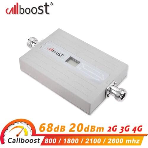 Callboost lte 4g cellular mobile signal booster 4g 800 amplifier 1800 2100 2600 signal repeater for mobile phone signal network