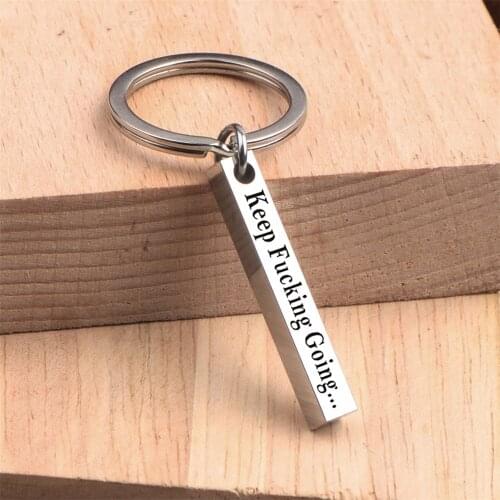 Stainless steel military key chain keep folding going pillar pendant key chain gift key ring