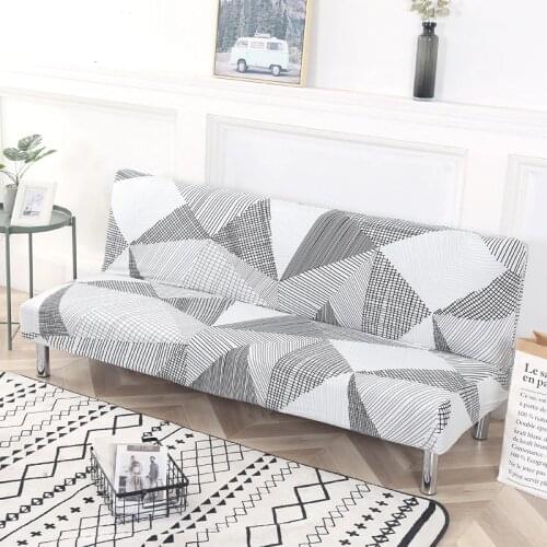 All-wraped Folding Sofa Bed Cover Armless Sofa Towel Couch Slipcovers for Living Room Elastic Stretch Furniture Protector