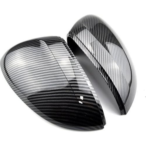 Carbon Look black Auto Side Rearview Mirror Cover Shell For VW Passat B8 2016-2019 3G0857537H 3G0857538H