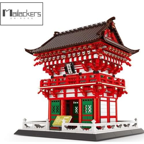 Mailackers City Street View Temple House Art Architecture Building Blocks Classic City Buildings Bricks Educational Kid Toy Gift