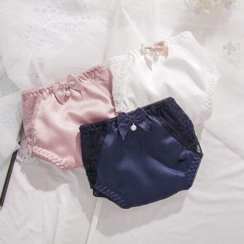 Womens Briefs Seamless Panties Lot Japanese Sexy Pink Thongs Cute Underwear Mesh Transparent Lolita Panty Kawaii Lingerie Femme