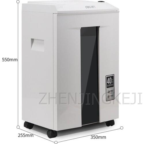 Electric 220V Office High Power Shredder 40 Minutes Continuous Crusher Low Noise 20L Large Capacity File Shredding Tools
