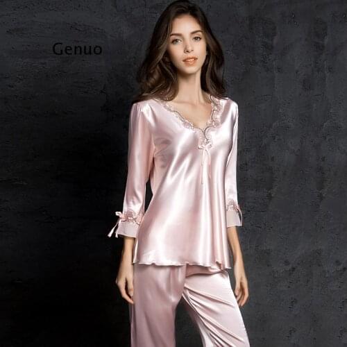 Genuo Women's Long Sleeve Pajamas