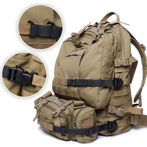Chest Rig Vest Adapter Kit Set MOLLE Strap with Buckle Clips Outdoor Bags Camping Hiking