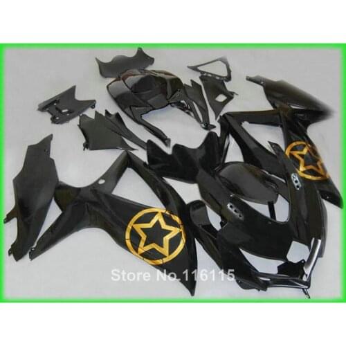 Fairing kit for SUZUKI K8 K9 GSXR 600 750 2008 2009 2010 glossy black fairings set GSXR600 GSXR750 08 09 10 10-95
