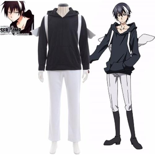 Japanese Anime Servamp Cosplay Coat Jacket Wrap Licht Jekylland Todoroki Black Hoodie Pants Backpack Sweater Costume