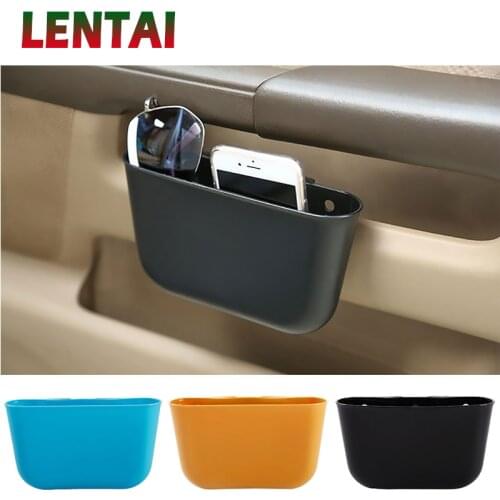 LENTAI For Mercedes benz w204 w203 Audi a3 a4 b6 b8 a6 Citroen c4 c5 c3 Chery 1PC Car Hanging Trash Box Phone Holder Storage Bag