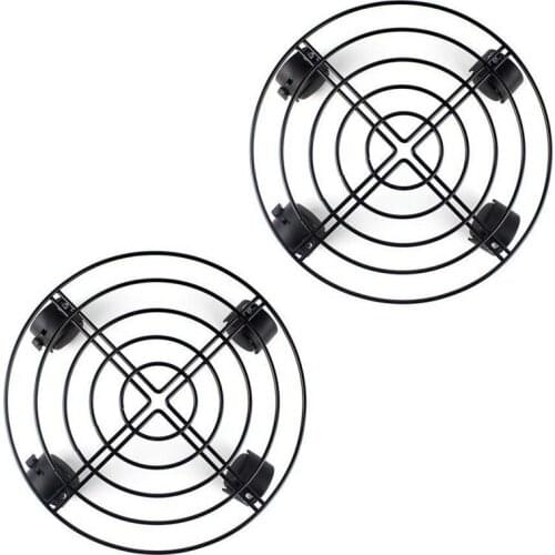 Metal Plant Flower Pot Stand Trolley Caddy on Wheels Indoor Outdoor Home Garden Tools (2-Pack)