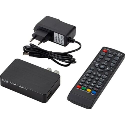 Mini HD DVB-T2 Receiver TV Box Digital Video Terrestrial MPEG4 HD 1080P Support 3D Interface Teletext Set-Top Box EU Plug