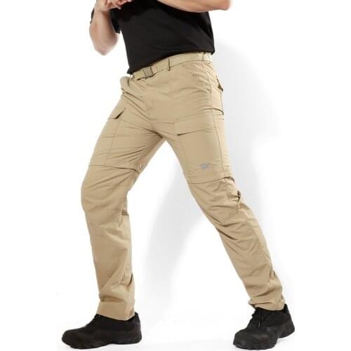 Man Detachable Cargo Work Pants Tactical Army Quick Dry Pants Removable Leg Two Parts Casual Pants Camo Training Trousers