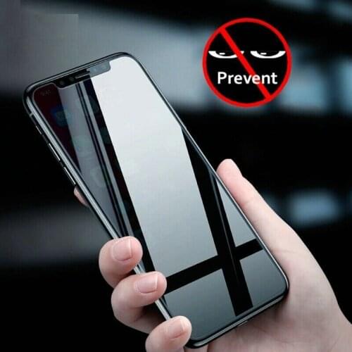 New Anti Peep Full Covered Privacy Tempered Glass Silk Screen Protector For iPhone 13 12 Pro Max 11 XR XS X 8 7 Plus 50pcs