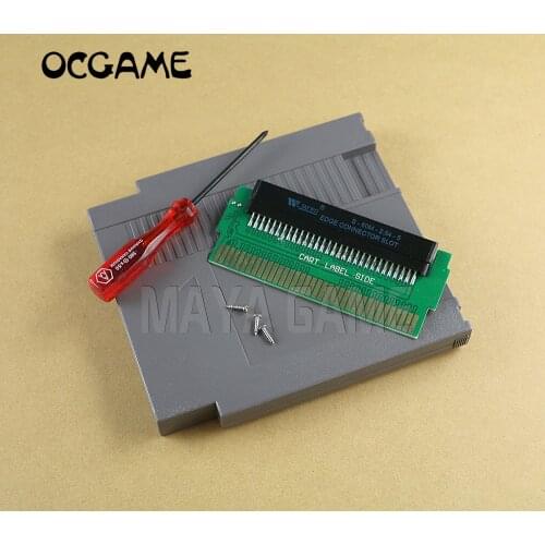 OCGAME For FC 60 Pin to NES 72 Pin FC NES CART LABEL SIDE Adapter Converter PCBA With shell case Screws and Screwdriver