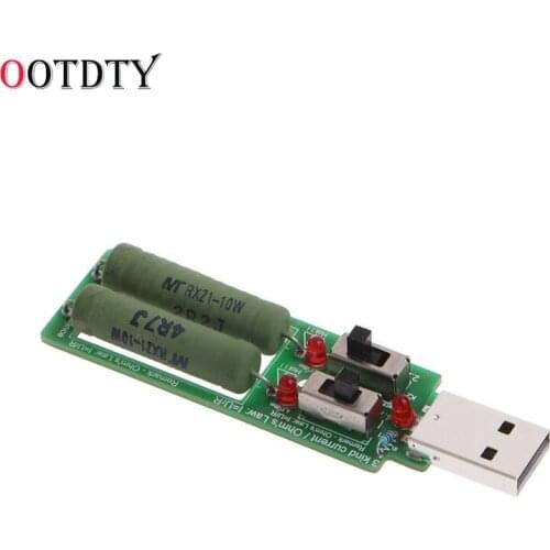 OOTDTY USB Resistor Electronic Load w/Switch Adjustable 3 Current 5V Resistance Tester