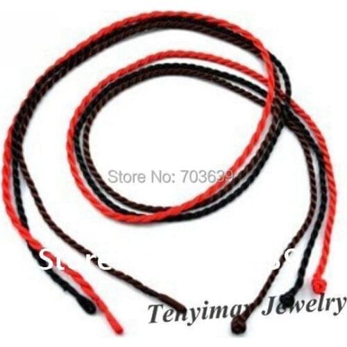 Wholesale 50pcs Chinese Traditional Cotton Necklace, Twisted Necklace Free Shipping(Black, Red, Brown)