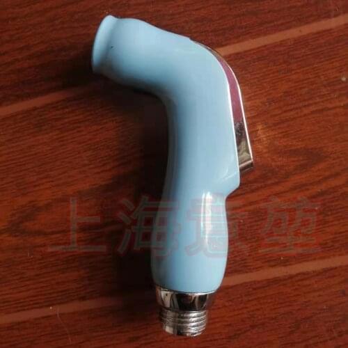 Quality Bathroom Accessories Handheld Toilet Bidet Sprayer Shower Head Light Blue ABS Jetgun Toilet Shattaf Bidet Attachment