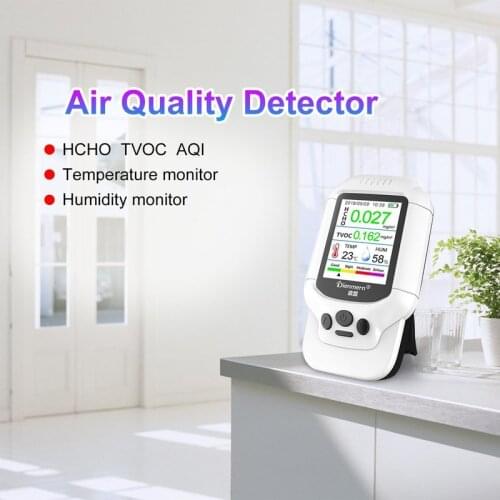 Portable PM2.5/HCHO/TVOC Temperature Humidity Monitor AQI Air Quality Analysis Tester Gas Detector Measuring Tool Smog Meter