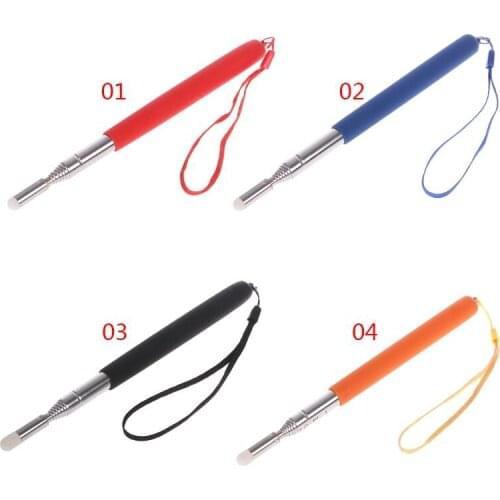 Professional Torch Whiteboard Pen Felt Head Stainless Steel Telescopic Teacher Pointer 1M
