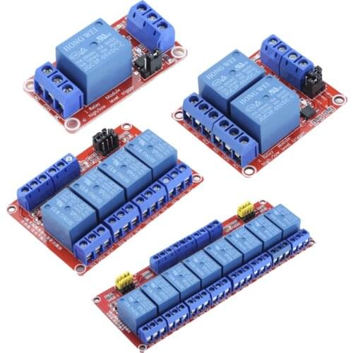 1/2 Channel 5V12V24V Relay Module with Optocoupler Isolation Support High and Low Level Trigger Development Board