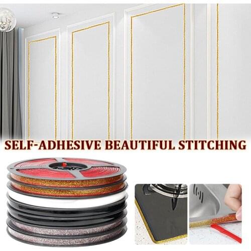 Self-Adhesive Sealing Strip Tape Waterproof Floor Corner PU Tape Ceramic Tile Edge Tape for Art Labeling DIY 8mm*6m XHC88