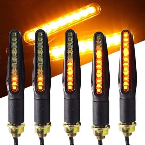 2/4PCS Motorcycle Turn Signals LED Flowing Water Flashing Lights For suzuki intruder 1400 c50 boulevard gsx s 750 gn 250