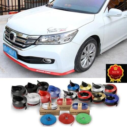 Car Styling 2.5m Car Door Protector Strip Front Bumper strip Car Stickers Car Bumper Rubber Decorative strip Universal version