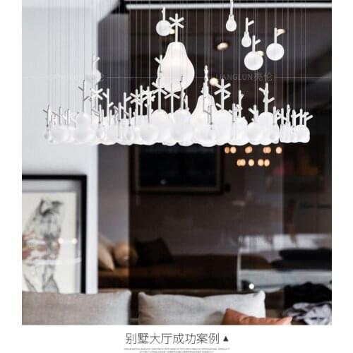 Hall Project Lighting Hotel Villa Sales Department Lobby Crystal Light Creative Lighting Custom Chandelier
