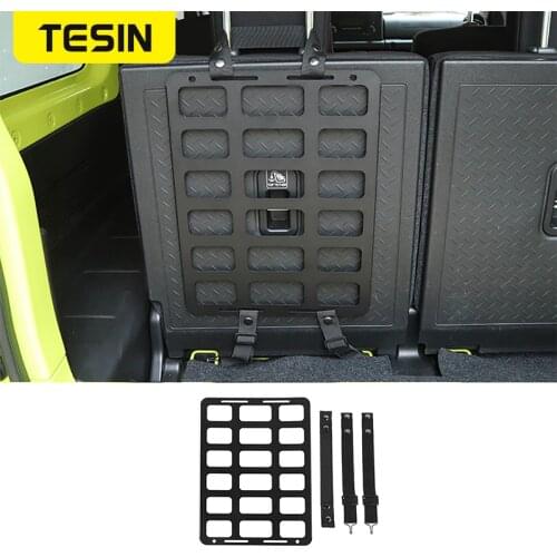 TESIN Car Universal Seat Back Storage Shelf Luggage Storage Carrier Interior Accessories For Suzuki Jimny JB74 2019 2020