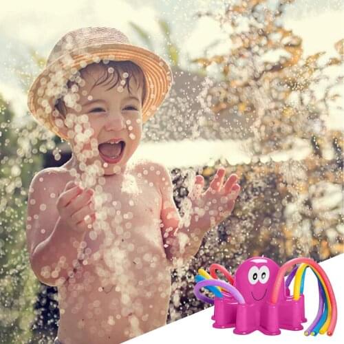 Outdoor Water Spray Sprinkler Kids Backyard Spinning Octopus Water Toy Fun Bath Toys Ball Garden Lawn Water Park