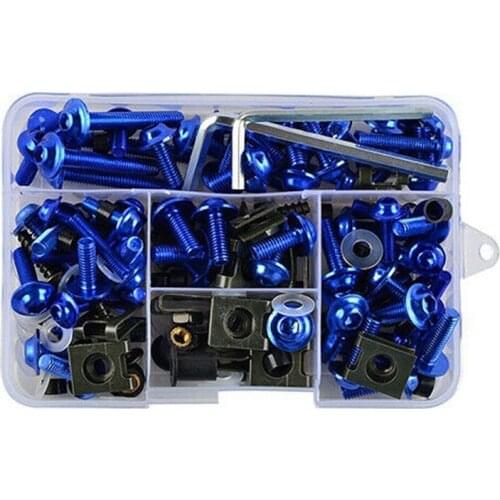 Universal Motorcycle Fairing Bolt Kit for Kawasaki Yamaha Honda Kawasaki Suzuki Mounting Kits Washers Nuts (177PCS)