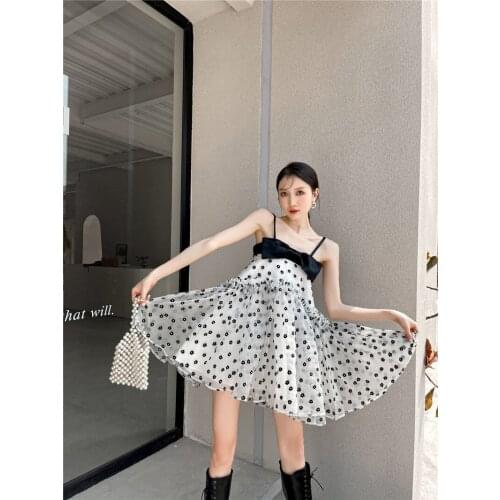 Women Bow Spaghetti Strap Dress 2021 Summer New High Waist Sweet Jacquard Irregular Strapless Sexy Backless Mini Dress