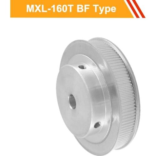 MXL 160T Toothed Pulley Wheel 11mm Belt Width MXL Type Timing Pulley 8/10/12/15/16/20mm Bore CNC Belt Pulley for 3D Printer