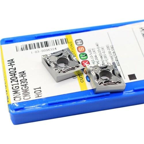 10PCS CNMG120402 HA H01 Aluminum Cutter Blade 100% Original Insert Tool Turning Lathe Turning Holder Turning Tool