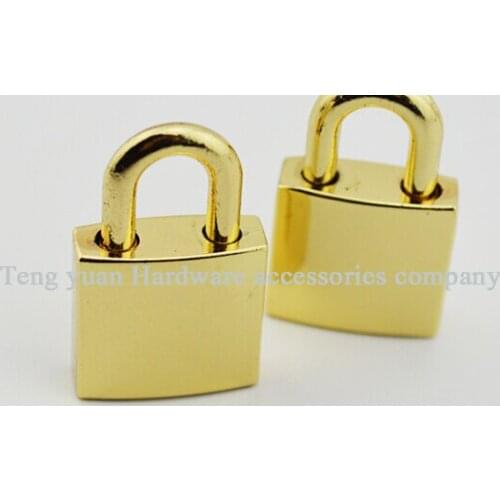 10 pcs/ lot Small padlock handbags luggage hardware accessories Classic strip lock Spring lock without key
