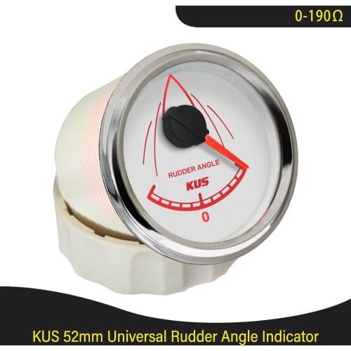 52MM KUS Marine Rudder Angle Indicator Gauge 0-190ohm Signal (Without Rudder Sensor)