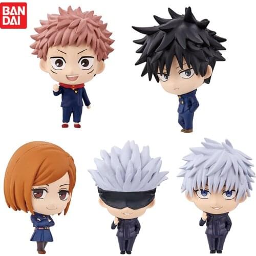 BANDAI Jujutsu Kaisen Gashapon Itadori Yuji Fushiguro Megumi Kugisaki Nobara PVC Anime Figure Action Toys Model