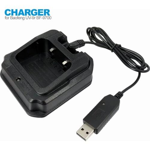 USB Charger Base Adapter for Baofeng BF-9700 UV-9R Plus BF-A58 UV-XR A-58 GT-3WP UV-5S Walkie Talkie Two Way Radio