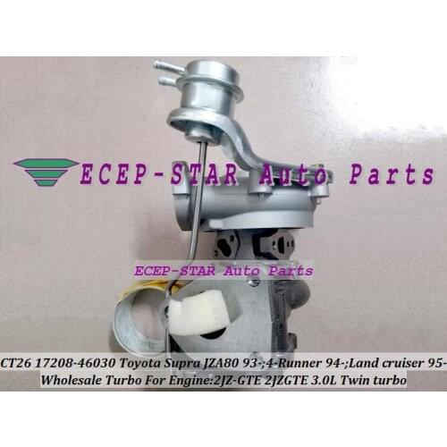 Free Ship one of Twin Turbo CT20A CT20 17208-46030 17208-46021 17201-46021 Turbocharger For TOYOTA Supra 2JZ-GTE 2JZGTE 93- 3.0L