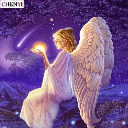 CHENYI 5D Diy Diamond Painting Angel Girl Embroidery Diamond Mosaic Cross Stitch Rhinestone Cartoon Home Decor Christmas Gifts
