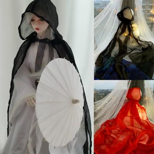 D03-P519 children toy BJD DD SD MSD 1/6 1/4 1/3 uncle dolls clothes Retro palace wild tulle cloak shawl 1pcs