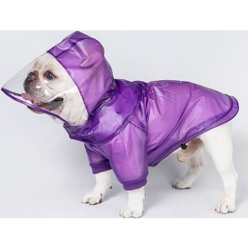 Dog Rain Coat Pet Waterproof Clothes Raincoat Jacket Pug French Bulldog Rain Dog Veneer Overalls Pomeranian Schnauzer Cat Outfit