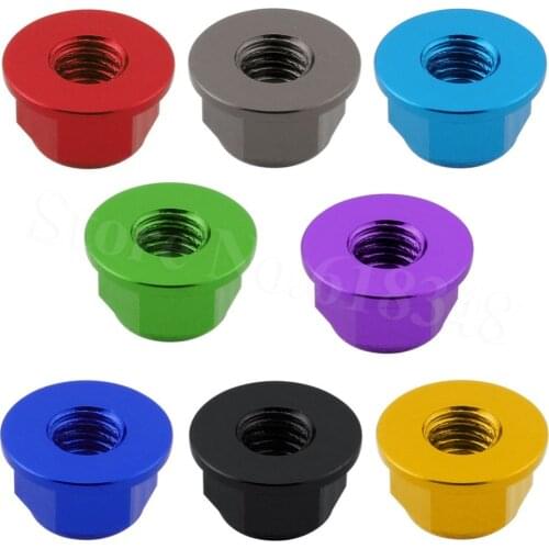 4PCS Aluminum M4 Locknut Flange Nylon Self-Tightening RC Car Parts For Redcat HPI Himoto HSP Team Associated Traxxas Axial Wheel