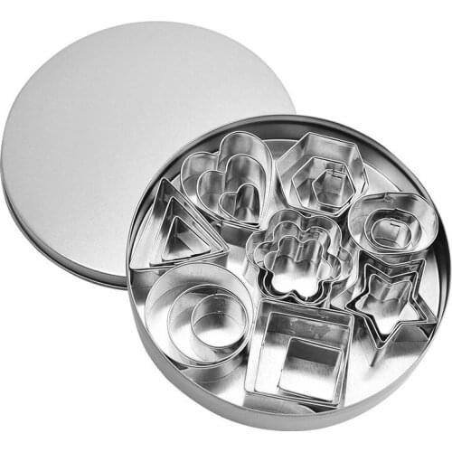 Stainless Steel Biscuit Mould 24 Piece Set Square Biscuit Cookie Mousse Baking Tool