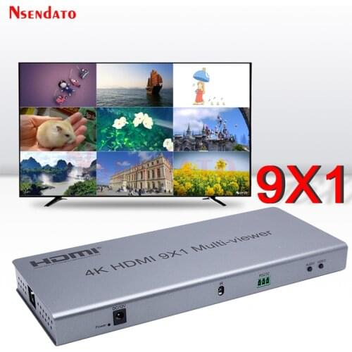 HDMI Quad Multi Viewer 4k 9X1 Video Switcher 9 In 1 Out HDMI Seamless Switch Multi-Viewer PIP Display Screen Divider Converter