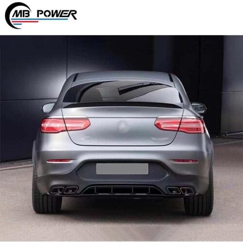 GLC class GLC63 body kit fit for high quality 2018 year GLC class GLC63 pp material rear diffuser and muffler tip body kit